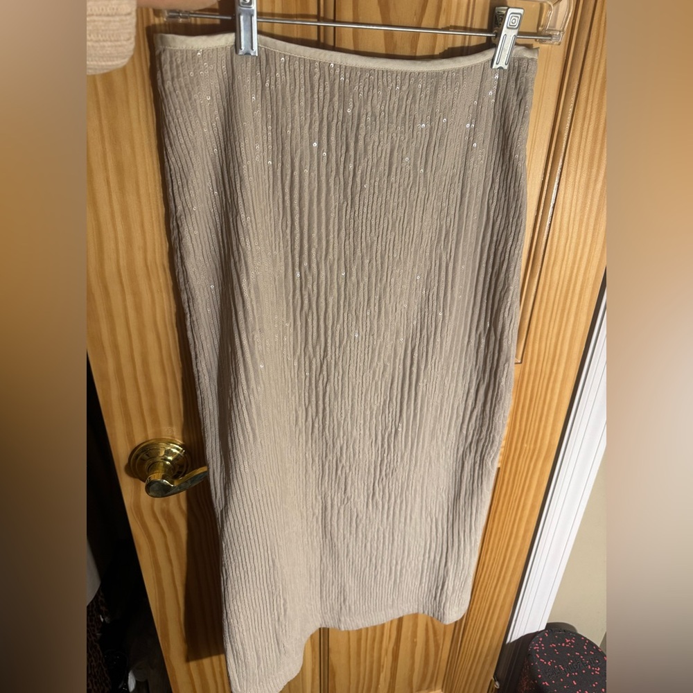 Calvin Klein Ivory embellished skirt